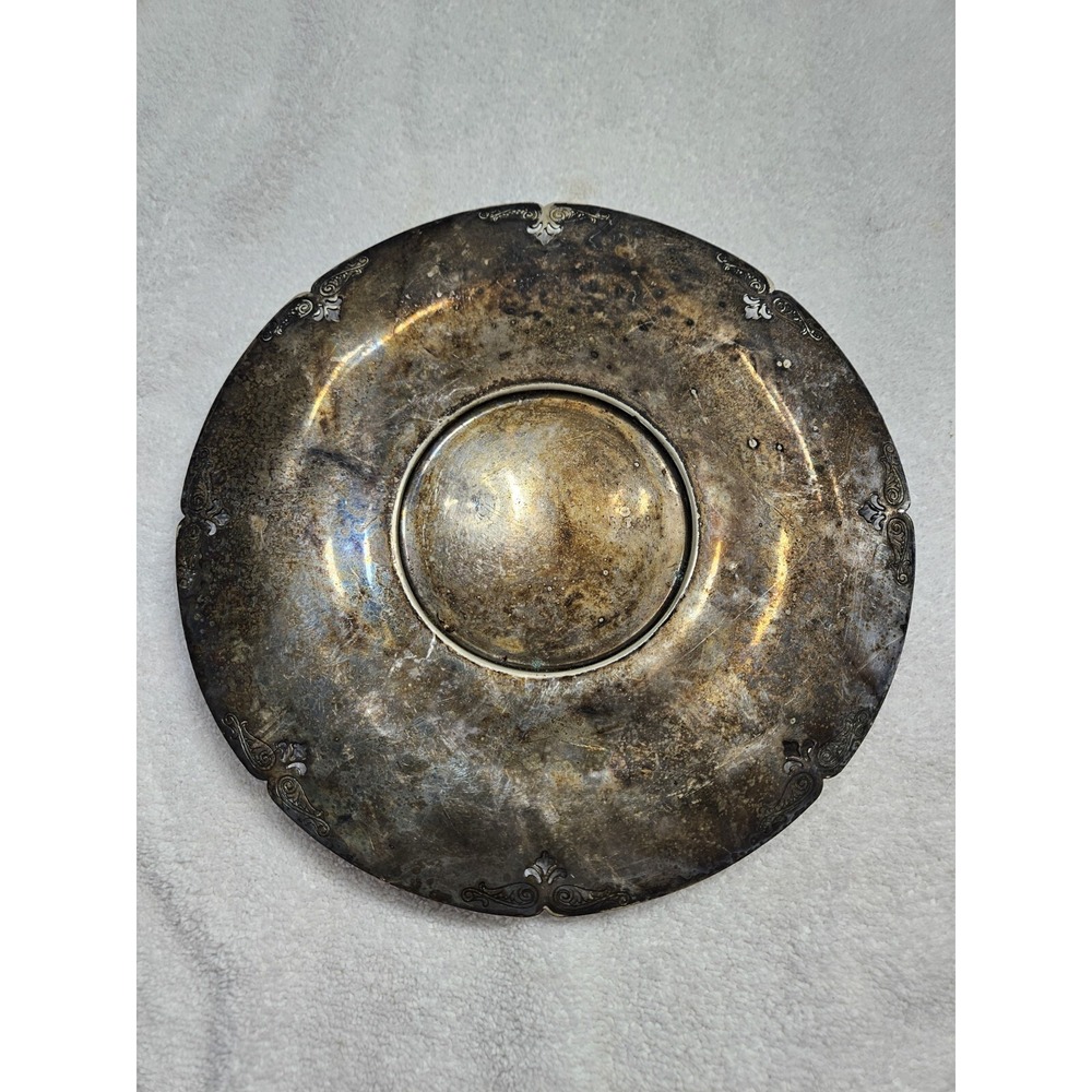 Vintage Poole Silver Co. Round EPNS 1066 Silver Platter Taunton, Massachusetts